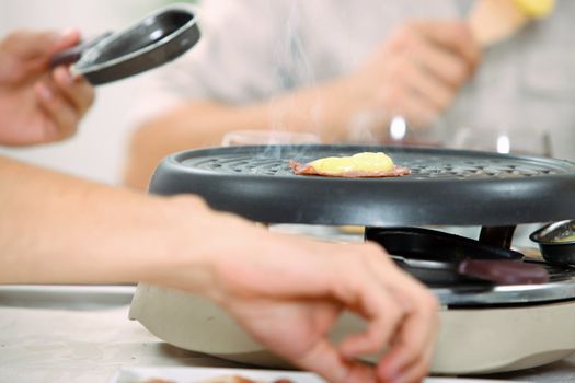 modern electric raclette grill