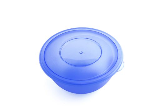 Blue plastic food storage