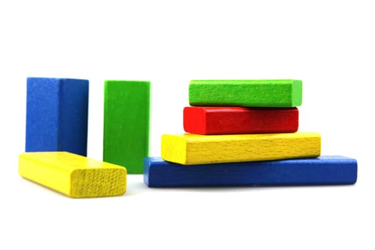 Wooden building blocks