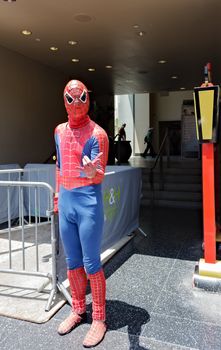 LOS ANGELES - MAY 27: Spiderman Impersonators on Hollywood Blvd., May 27, 2009 in Hollywood, CA