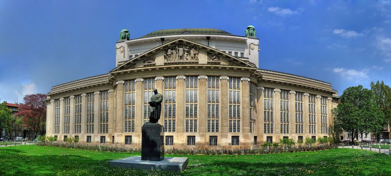 Croatian national state archives building in Zagreb, Croatia