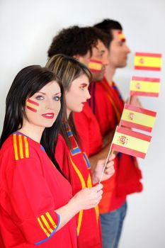 Spanish soccer fans