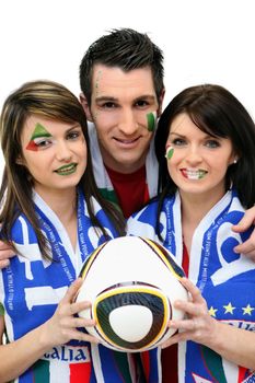 trio of italian supporters