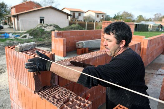 Builder at work