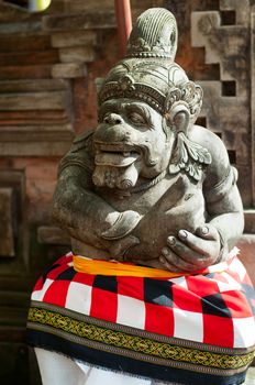 Statue of Balinese demon in Ubud, Indonesia