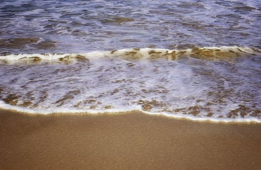 perfect soft waves on the sand at bondi beach