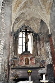 Church of All Saints in Sedlec, a suburb of Kutna Hora in the Czech Republic.