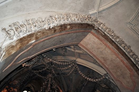 Church of All Saints in Sedlec, a suburb of Kutna Hora in the Czech Republic.