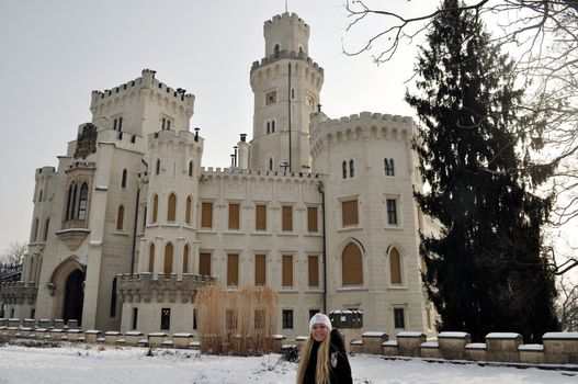 Castle Hluboka nad Vltavou chateau in Czech Republic