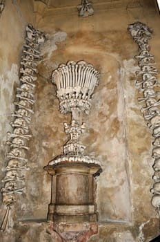 Church of All Saints in Sedlec, a suburb of Kutna Hora in the Czech Republic.