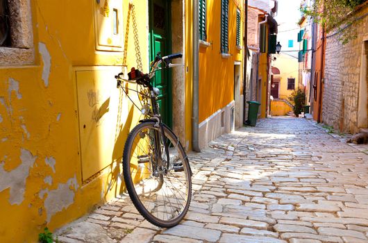 street in the small town Rovinj, Croatia