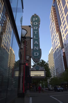 Portland Sign perspective, Portland OR.