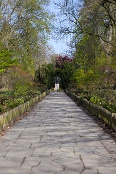 Pathway in Holland Park Leading to the Statue of Lord Holland