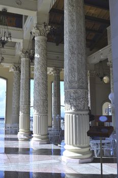 The building of the marine station in Sochi. The architectural monument built 50 years