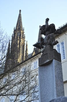 Saint Vitus' Cathedral  is as a Roman Catholic cathedral in Prague