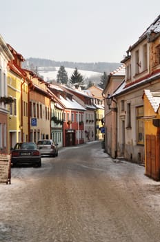 The old streets. Cesky Krumlov; Czech Republic