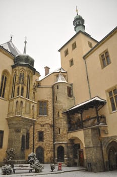 Historic site, the first hammered home, print money, Kutna Hora
