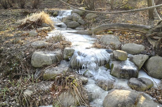 The winter creek in the woods ii winter