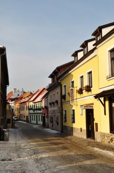 The old streets. Cesky Krumlov; Czech Republic