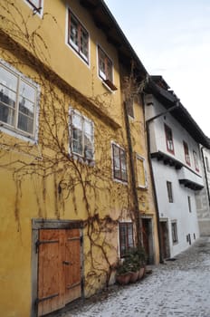 The old streets. Cesky Krumlov; Czech Republic