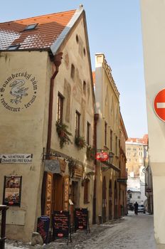 The old streets. Cesky Krumlov; Czech Republic