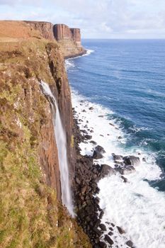 The kilt rock Waterfall Isle of skye highlands Scotland UK