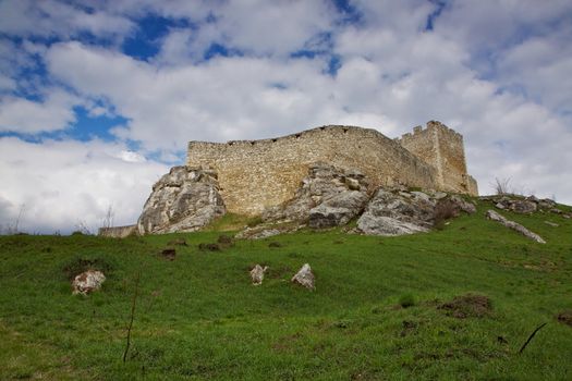 Ruins of the largest medieval castle in central Europe, Spiš Castle in eastern Slovakia, UNESCO world heritage