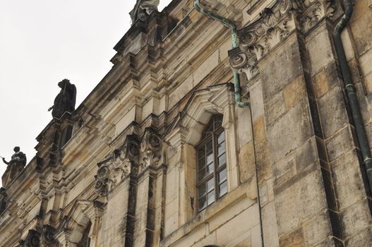 Catholic Church and Monument to King John of Saxony in Dresden, Germany