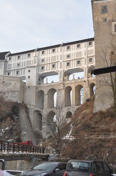 Castle in Cesky Krumlov, Czech Republic - town listed as UNESCO World Heritage Site