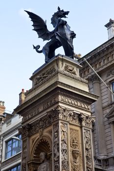 Dragon Statue Marking the Former site of Temple Bar