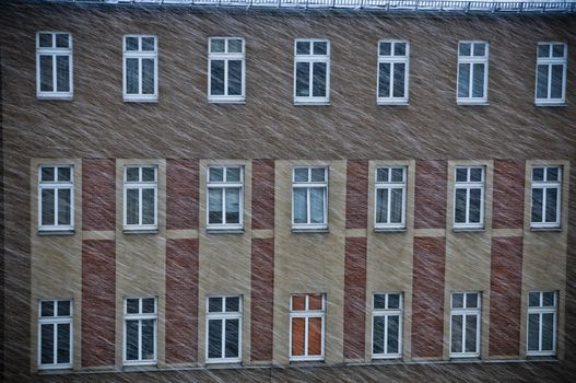 Snow flurry in Berlin