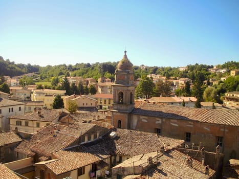 The old Italian city of Acquapendente in Italy.