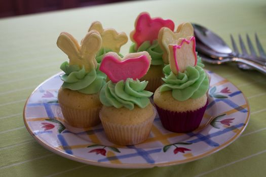 Yummy cupcakes decorated for Easter.