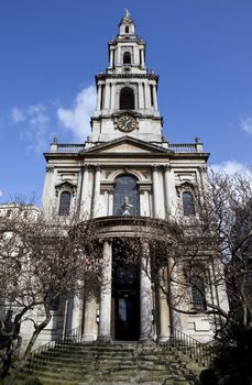 The famous baroque style St-Mary-Le-Strand in London.  Today it is the offical church of the Women's Royal Naval Service.