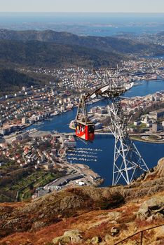 View of Bergen Norway from Ulriken