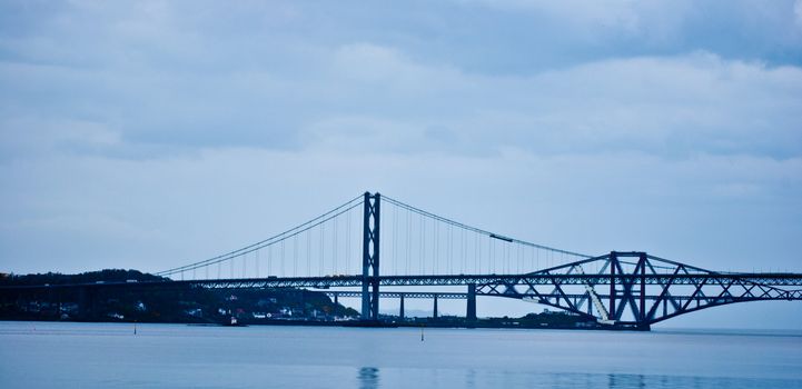 the bridges over the Firth of Forth in Scotland