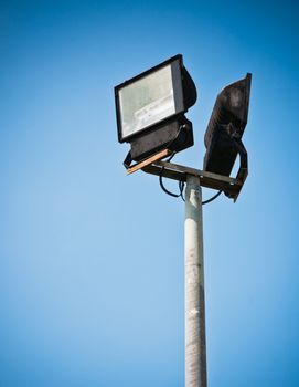 Sport light and blue sky