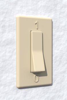 Light-Switch. 3D rendered Illustration.
