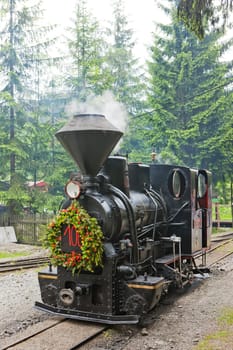 steam locomotive, Museum of Kysuce village, Vychylovka, Slovakia