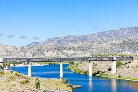 railway viaduct in Pocinho, Douro Valley, Portugal