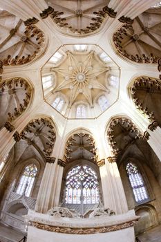 interior of Santa Maria da Vitoria Monastery, Batalha, Estremadura, Portugal