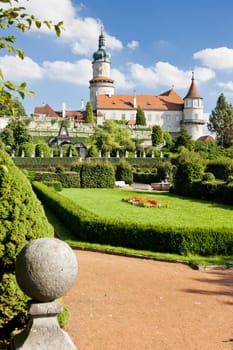 Castle of Nove Mesto nad Metuji with garden, Czech Republic