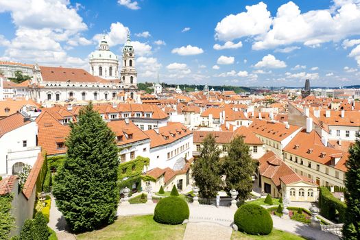 Vrtbovska Garden and Saint Nicholas Church, Prague, Czech Republic