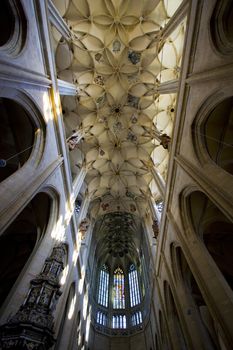 interior of Cathedral of St. Barbara, Kutna Hora, Czech Republic