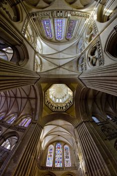 interior of Cathedral Notre Dame, Coutances, Normandy, France