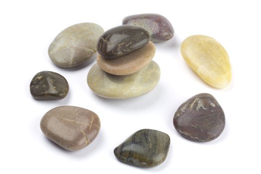 Circle of smooth shiny Stones with a central stack