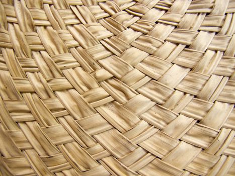 Texture of brown bamboo weave curve