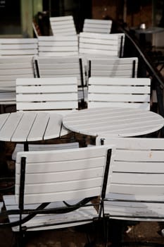White restaurant chairs