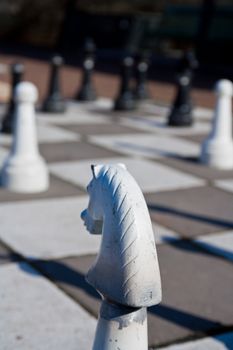 Big chess board outside