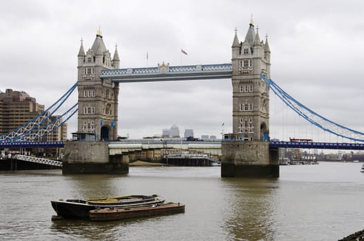 Tower Bridge on the river Thames in London, England, UK